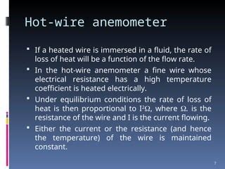 Wet Gas Meter And Hot Wire Anemometer Ppt Physics Science