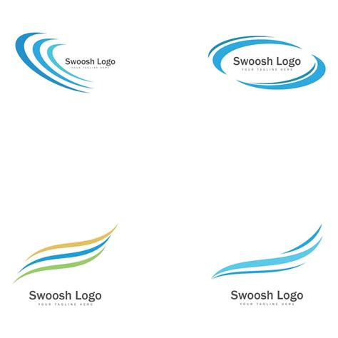 Premium Vector Abstract Swoosh Logo Icon Vector Design Illustration