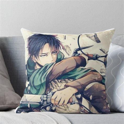 Levi Throw Pillow By Marc Santander Otaku Room Anime Room Anime Decor