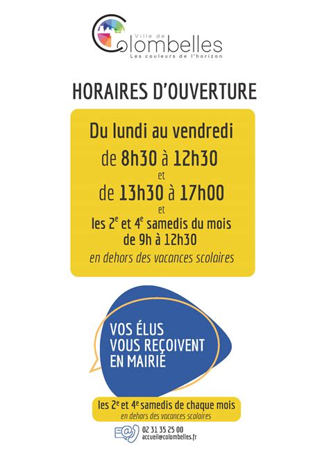 Horaires Mairie De Colombelles