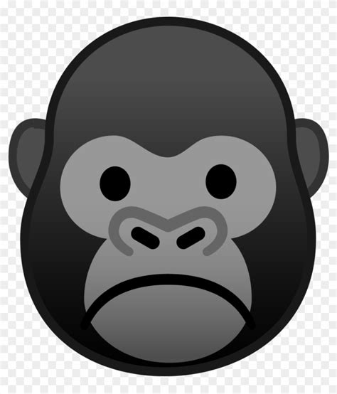 Gorilla Png Face - 🦍 Emoji, Transparent Png - 1024x1024(#505654) - PngFind