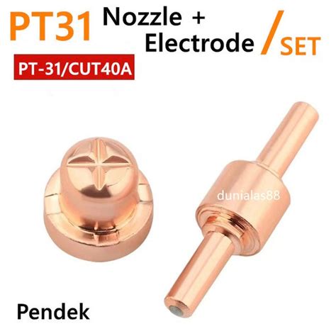 Jual PT 31 Pendek Electrode Tip Dan Nozzle Tip Set Utk PT31 PT 31