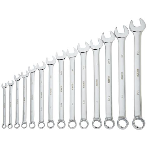 Klutch 14 Pc Extra Long Sae Combination Wrench Set Model 34691 A Northern Tool