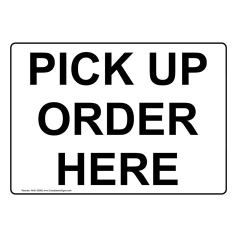 Printable Pick Up Order Here Arrow Sign 48 OFF