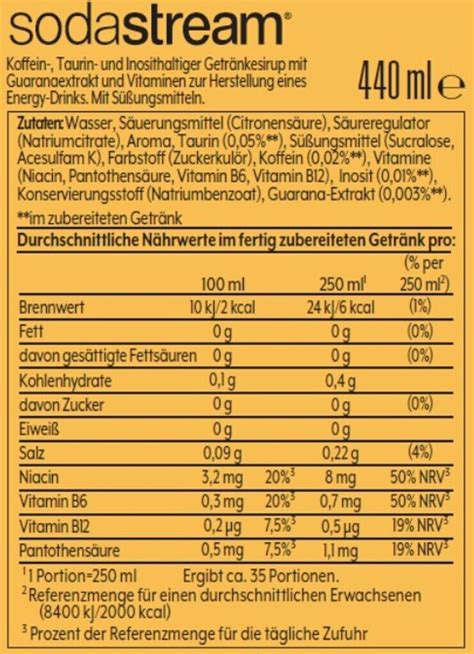 Sodastream Rockstar Energy Original Zero Sirup L Ab