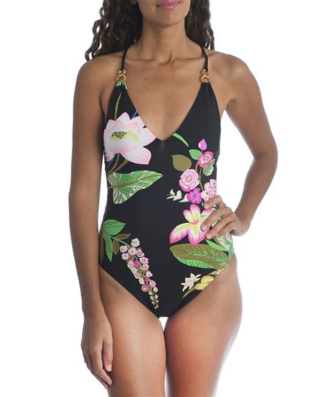 Trina Turk Moonlit Lotus One Piece Swimsuit Macys