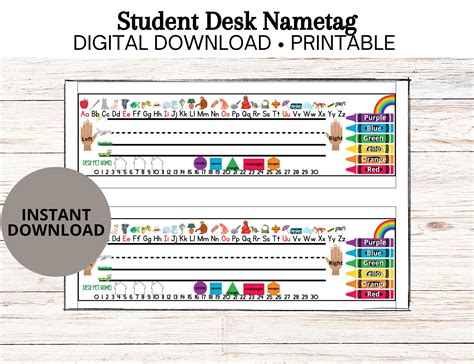 Editable Desk Name Tags Type Your Students Names Right On 50 Off