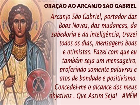 Ora O A S O Gabriel Arcanjo Ora O Dos Arcanjos Ora O Cita Es