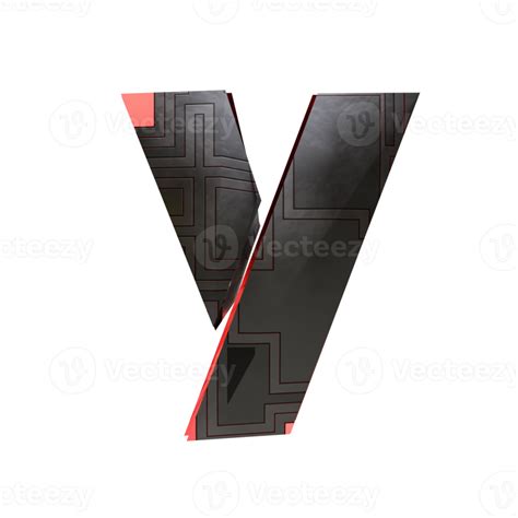 Sci Fi Text Effect Letter Y 3d Render 16316485 Png