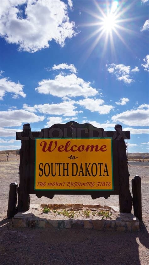 Welcome to South Dakota road sign | Stock image | Colourbox