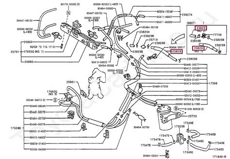 A Detailed Diagram Of Coolant Hoses In The 2002 Lexus Es300