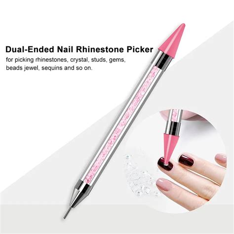 Dhgate Dual Ended Nail Dotting Tool Rhinestone Picker Wax Tip