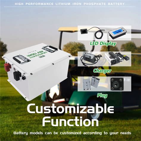 Smart Lithium Rechargeable Lfp V Ah Golf Cart Battery With Bms