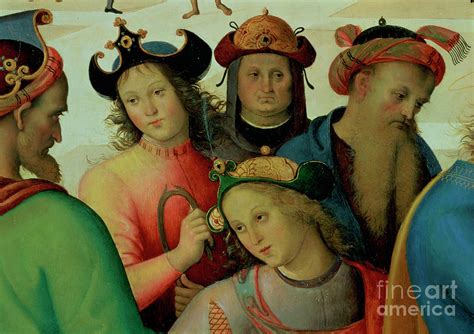 The Marriage Of The Virgin Detail Of The Suitors 1500 04 Painting By