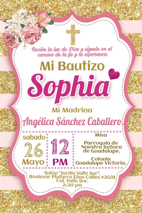 Imagenes De Bautizo De Niña Para Editar Invitaciones De Bautizo Gratis Para Imprimir Y