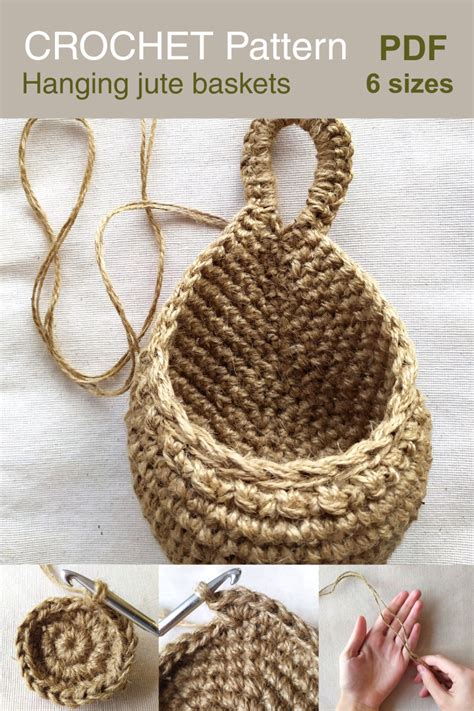 Crochet Pattern Hanging Wall Baskets Vegetable Baskets Tutorial Artofit