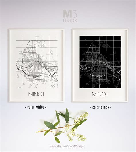 Minot North Dakota Minot ND Map Minot Map Minot Print - Etsy