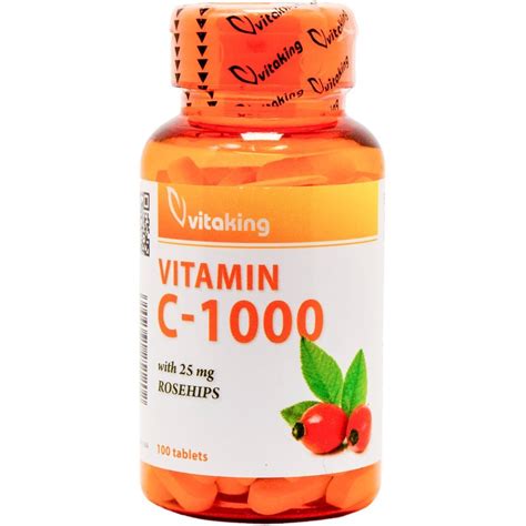 Vitaking Csipkebogyós 1000 mg C vitamin tabletta 100 db Magyar