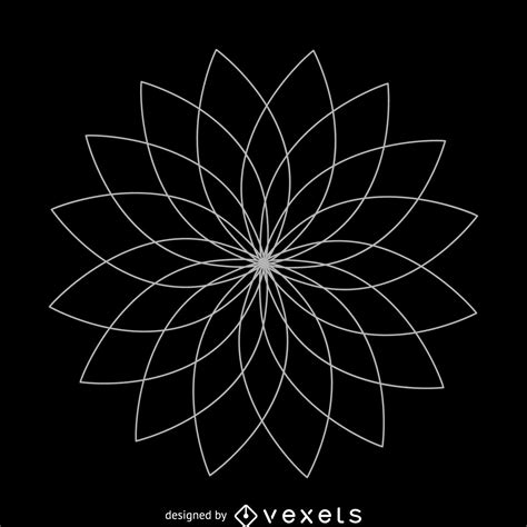 Sacred Geometry Design Featuring A Lotus Flower Made From Lots Of