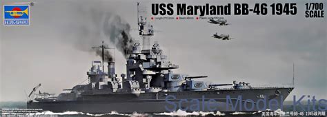 Trumpeter - USS Maryland BB-46 1945 - plastic scale model kit in 1:700 ...