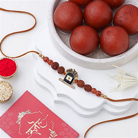 Buy Send Blessings Of Shiva Rakhi Gulab Jamun Surprise Online Fnp