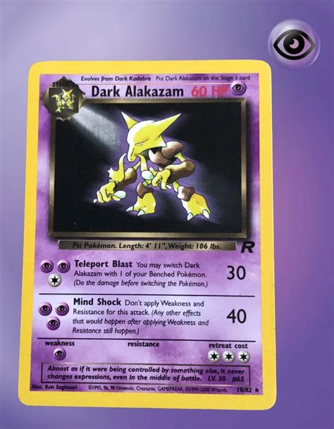 Dark Alakazam Team Rocket Tcg Coleccionistas