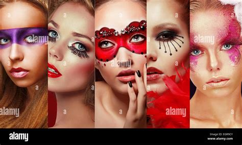 Beauty Collage Faces Women Fashion Hi Res Stock Photography And Images