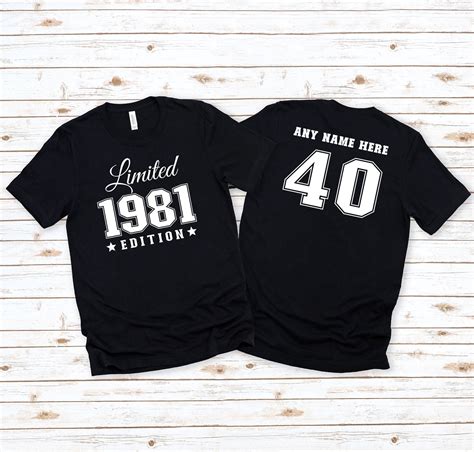 40th Birthday Shirt Personalized 40 Years Old Shirt Birthday Etsy