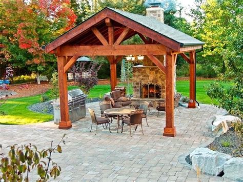 Best Patio Designs With Pergola And Fireplace Covered Outdoor