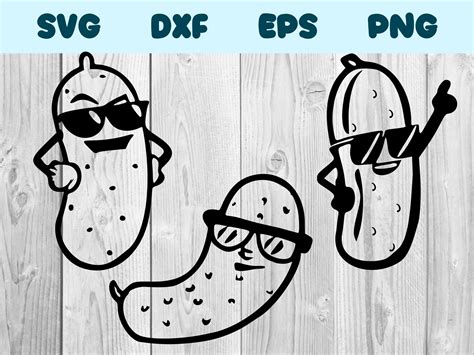 Pickle With Glasses Svg Pickle With Sunglasses Png Pickle Etsy