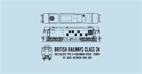 British Railways Class 24 Locomotive Blueprint Diagrams T British Railways Class 24