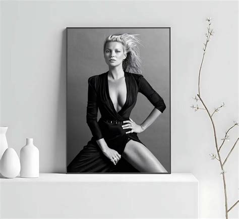 Kate Moss Print Black And White Fashion Wall Art Feminist Poster