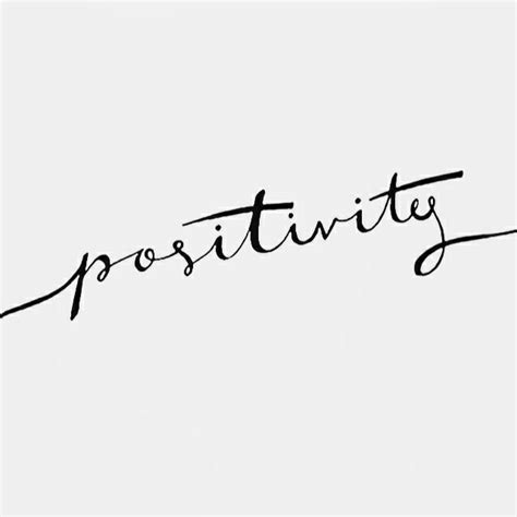 The Word Positivity Is Written In Cursive Writing On A White Background