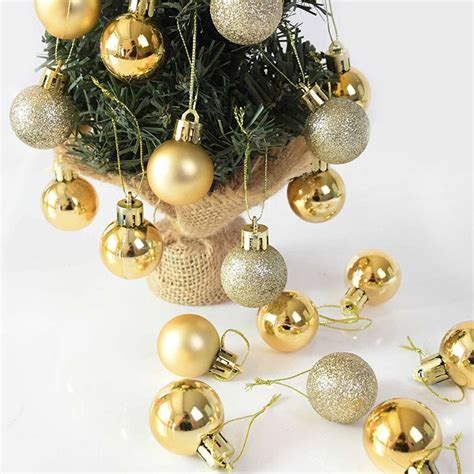 Kit 12 Bolas De Natal Enfeite Lisas Glitter 6cm Grande Ouro Dupari