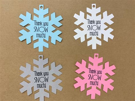 Thank You Snow Much Favor Tags Onederland Party Favor Tags First