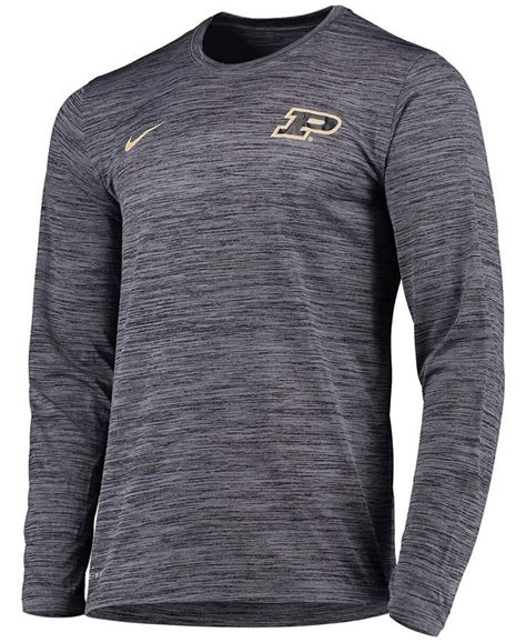 Nike Mens Black Purdue Boilermakers Velocity Legend Performance Long Sleeve T Shirt Macys