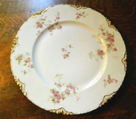 Haviland Limoges Plate Vintage Pink Floral And Gold Etsy