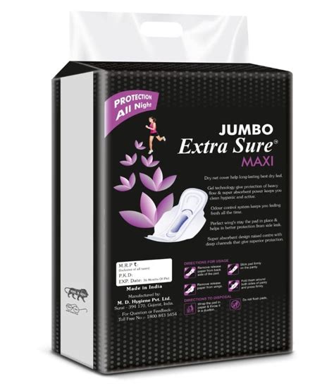 Extra Sure JUMBO Maxi Day Night Large 160 Sanitary Pads Pack Of 4