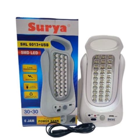 Jual Lampu Emergency Led Surya SHL 6013 USB Lampu Portable 60 SMD