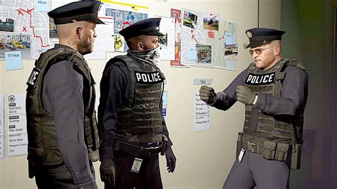 Gta Badcop Michael Franklin And Trevor Robbing Biggest Bank With