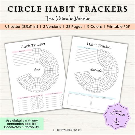 2024 Habit Tracker Printable Monthly Habit Tracker 30 Day Habit