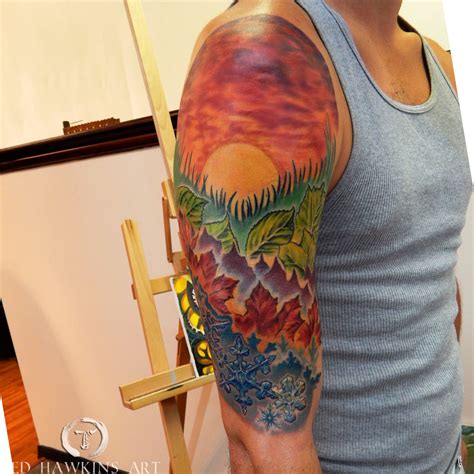 Tedhawkinsartfour Seasons Winter Spring Summer Fall Color Realism