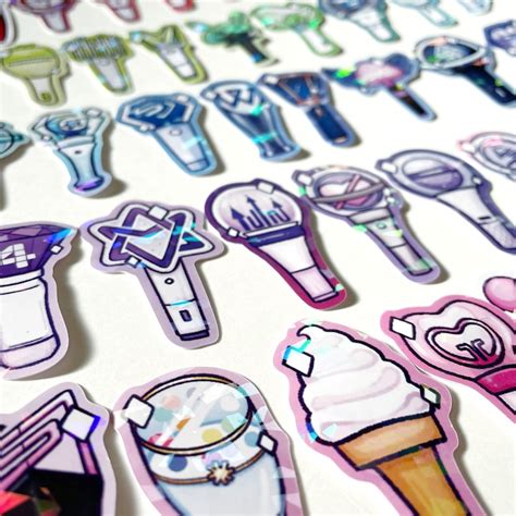 Buy KPOP Lightstick Holographic Vinyl Stickers A To T Online In India