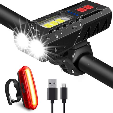 Blukar Bicycle Light Powerful USB Rechargeable Front And Rear LED Bike