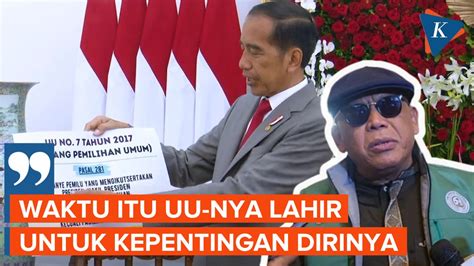 Video Jokowi Tunjukkan Isi Pasal Uu Pemilu Kubu Anies Itu Kan