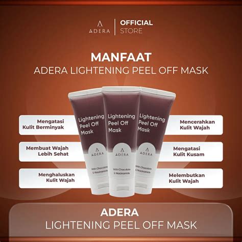 Adera Peeling Wajah Untuk Flek Hitam Lightening Peel Off Mask With