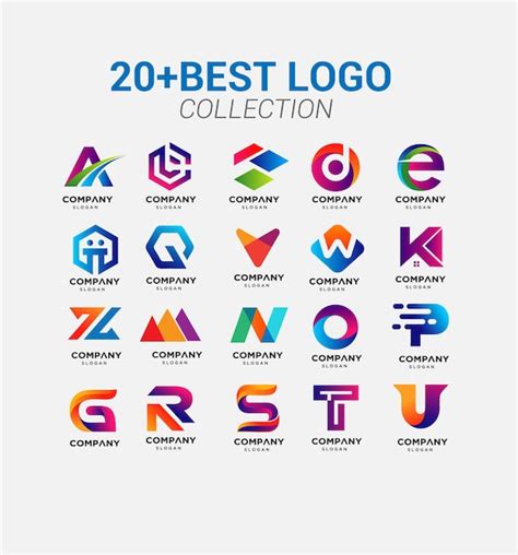 Melhores coleções de logotipos modernos Vetor Premium