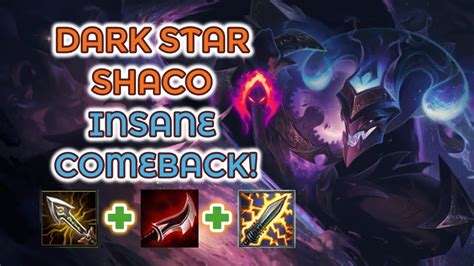 Epic Dark Star Shaco Comeback League Of Legends Ranked Full