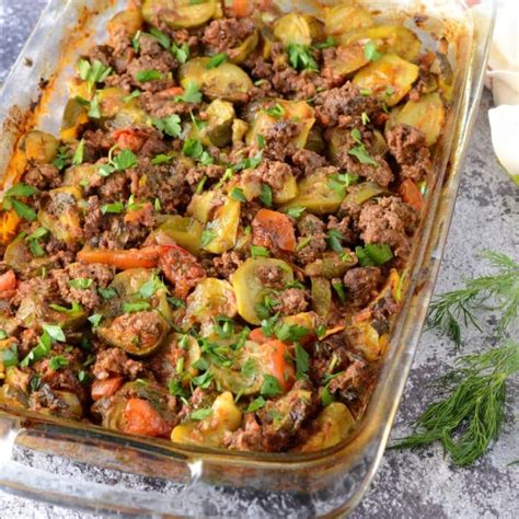 Ground Beef Zucchini Casserole Low Carb Recipe Amiras Pantry