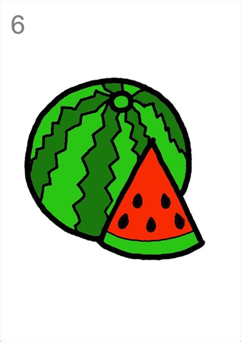 How To Draw A Watermelon Step By Step Easy Drawing Guides Drawing